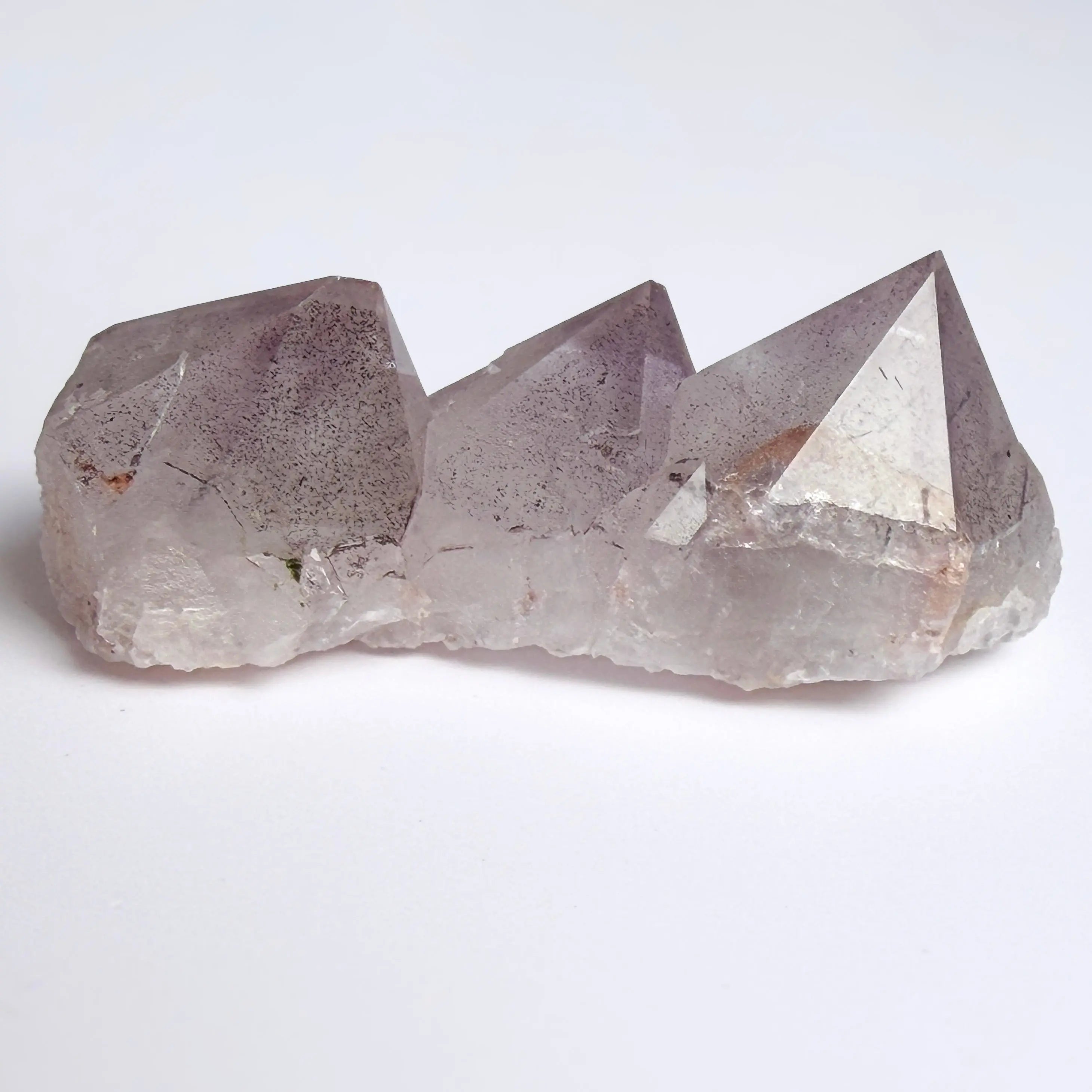 Garden Quartz with Amethyst and Hematite Inclusions view 2